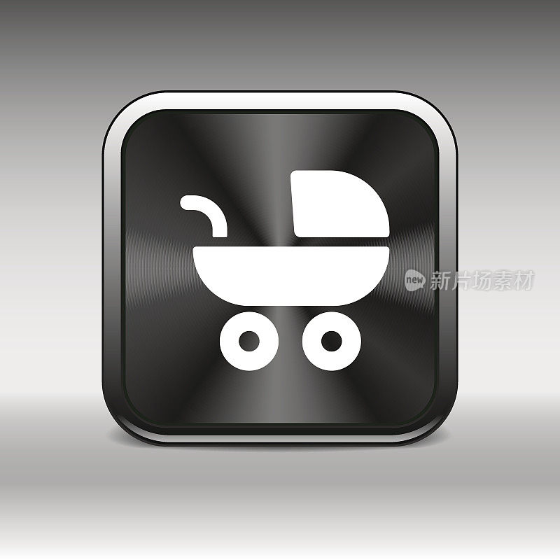 婴儿车图标，孕妇车轮插图出生的婴儿车