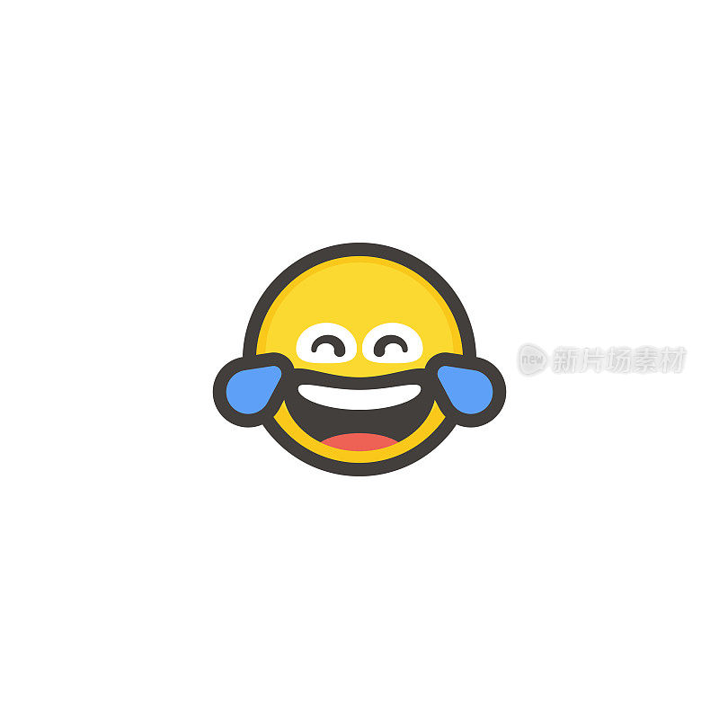 Emoticon平面设计轮廓线