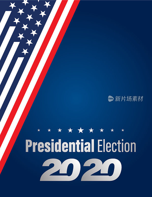 2020年美国大选，星条旗背景