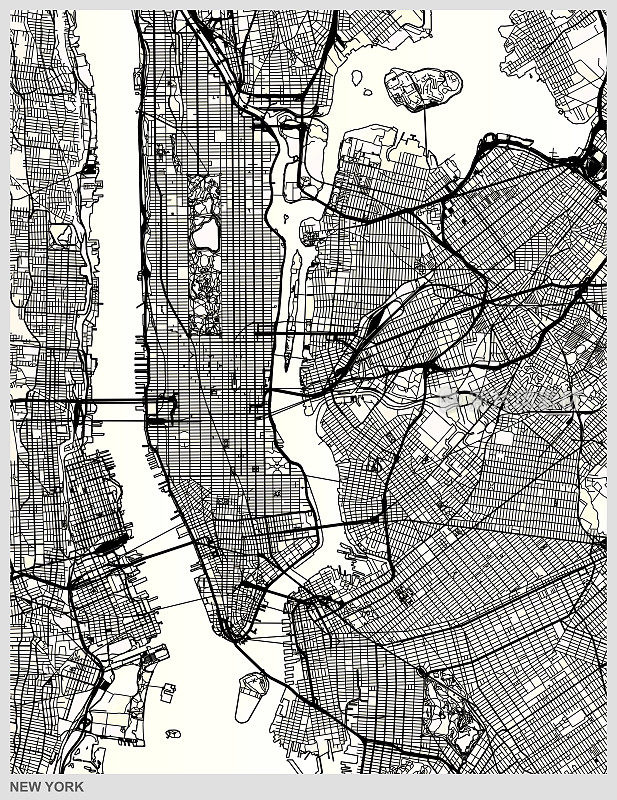 纽约城市结构艺术地图