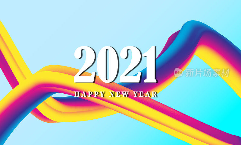 新年快乐。圣诞传单，贺卡，小册子的模板。