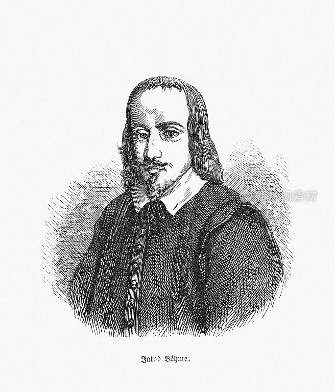 雅各布B?hme(1575-1624)，德国哲学家，木刻，1893年出版