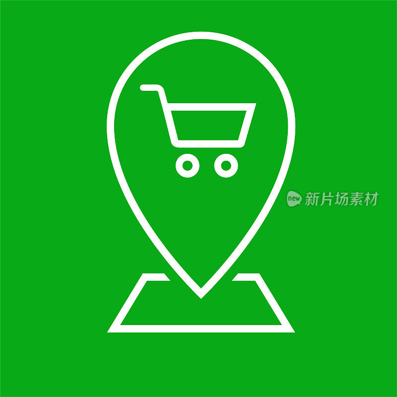 购物商店地图指针图标