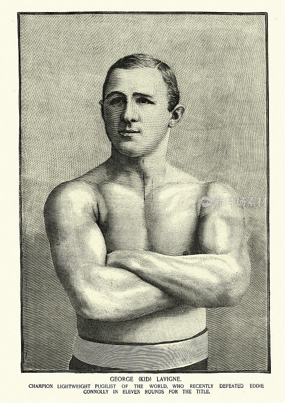 乔治・基德・拉维尼，维多利亚时代拳击手，世界轻量级冠军，19世纪