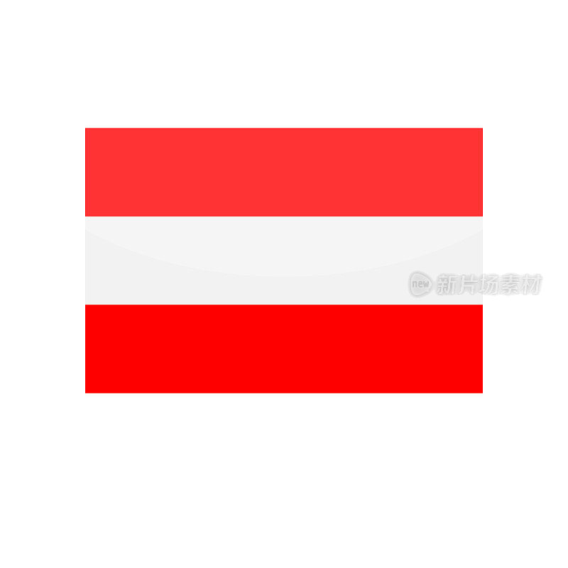 奥地利-旗帜图标矢量插图-矩形