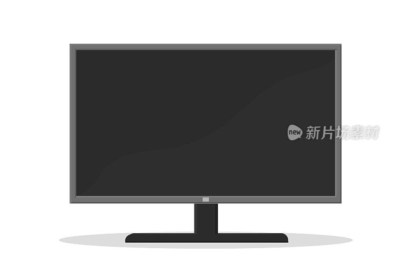 大宽屏显示器电视上的立场矢量图形隔离