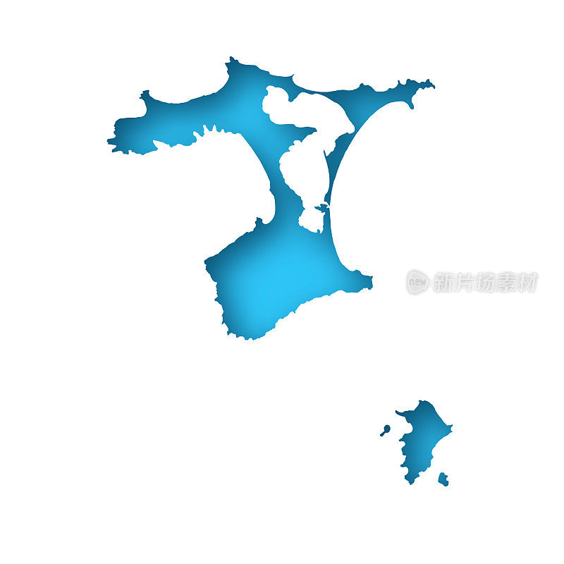 查塔姆群岛地图-白纸，蓝色背景
