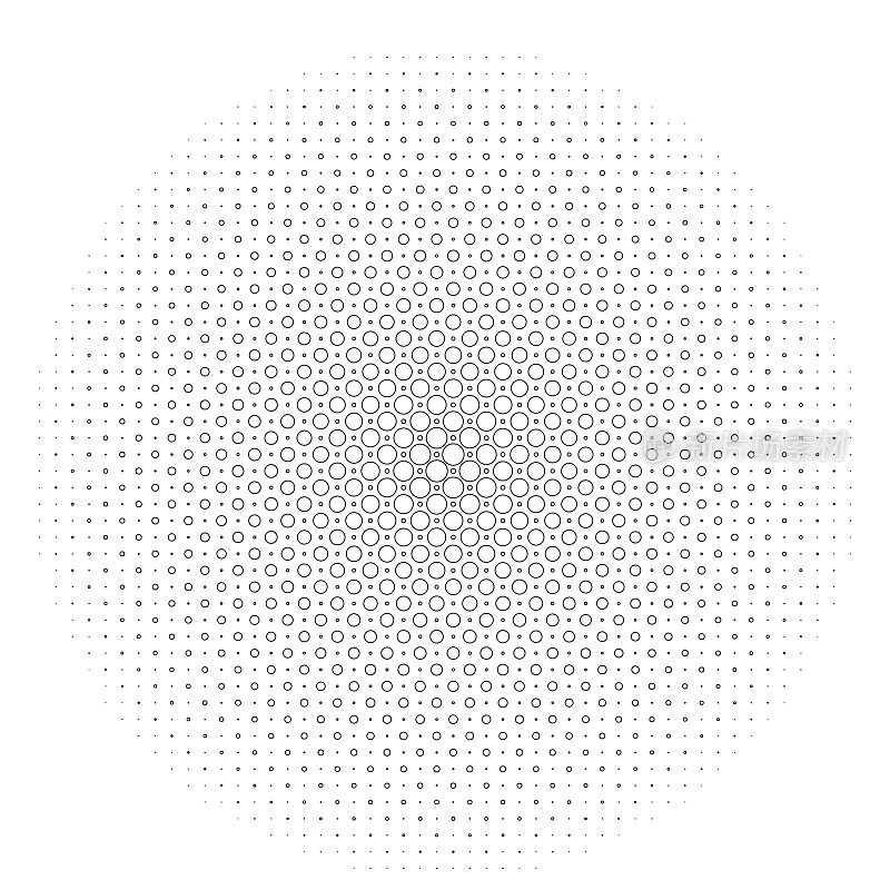 白色对称圆形径向图案