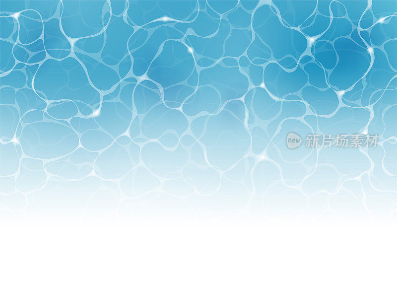矢量无缝波纹游泳池抽象背景插图。