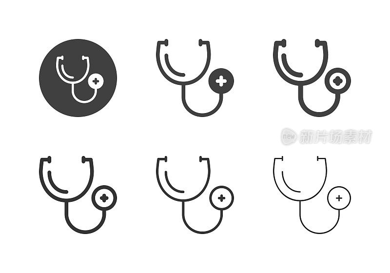 听诊器图标-多系列