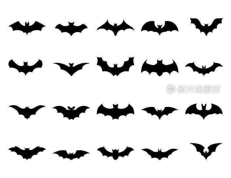 蝙蝠图标集。