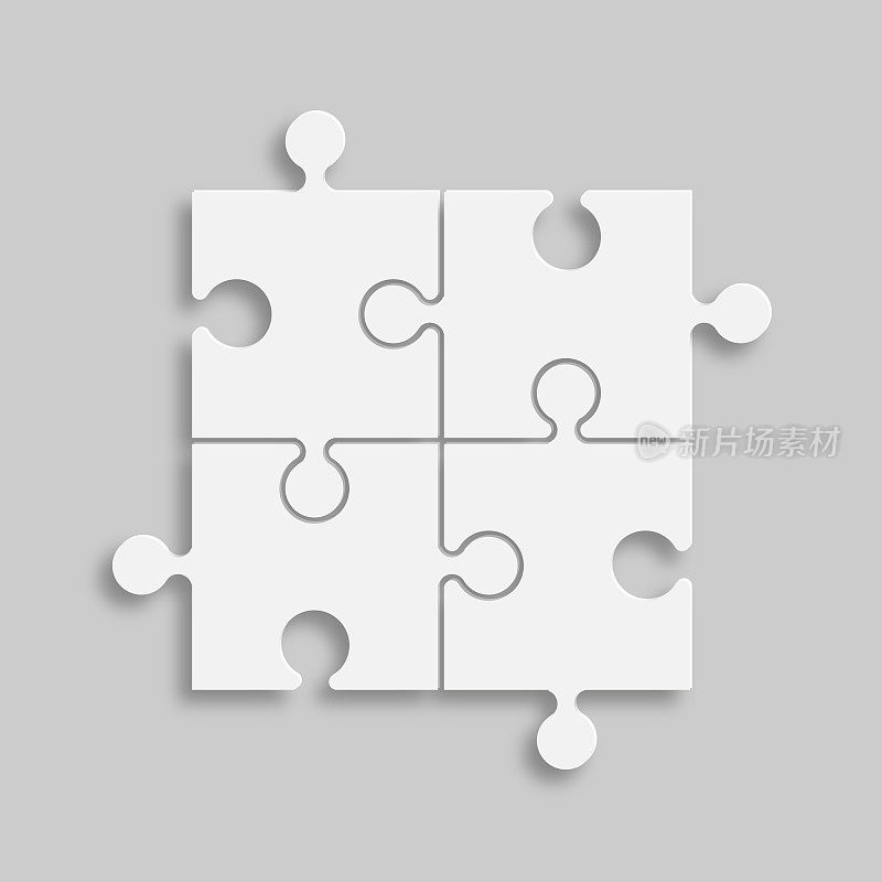 矢量3D立体方块拼图步骤过程信息图表横幅