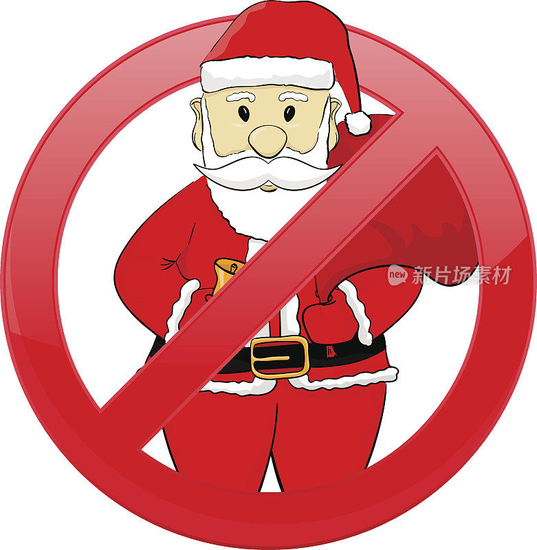 没有圣诞老人的标志。圣诞老人是被禁止的