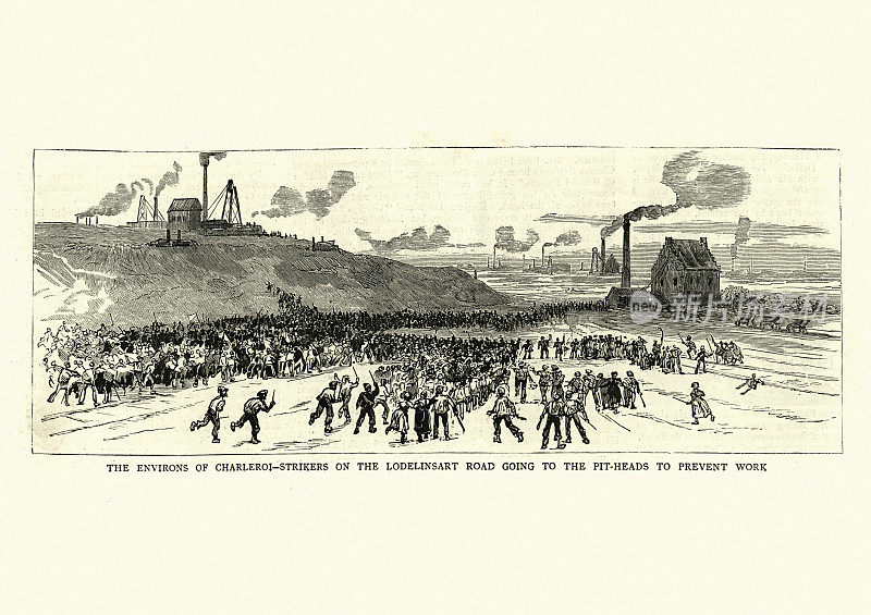 1886年，19世纪比利时的矿工罢工
