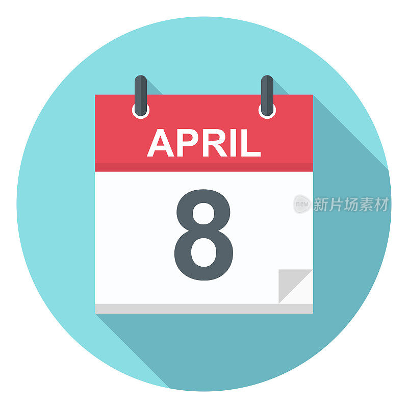 4月8日-日历图标