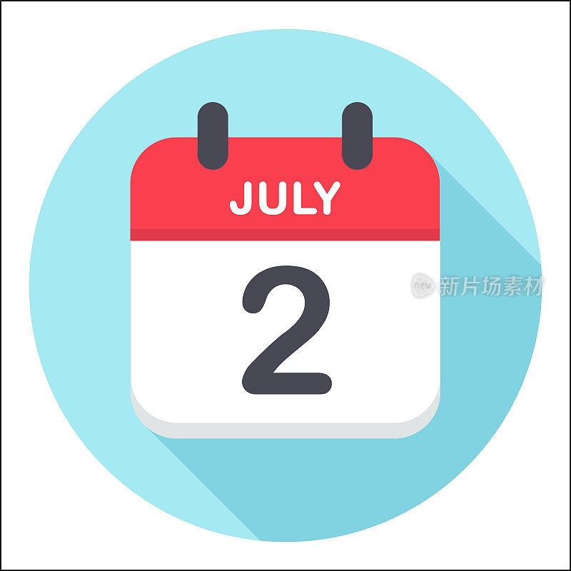 7月2日-日历图标-圆形