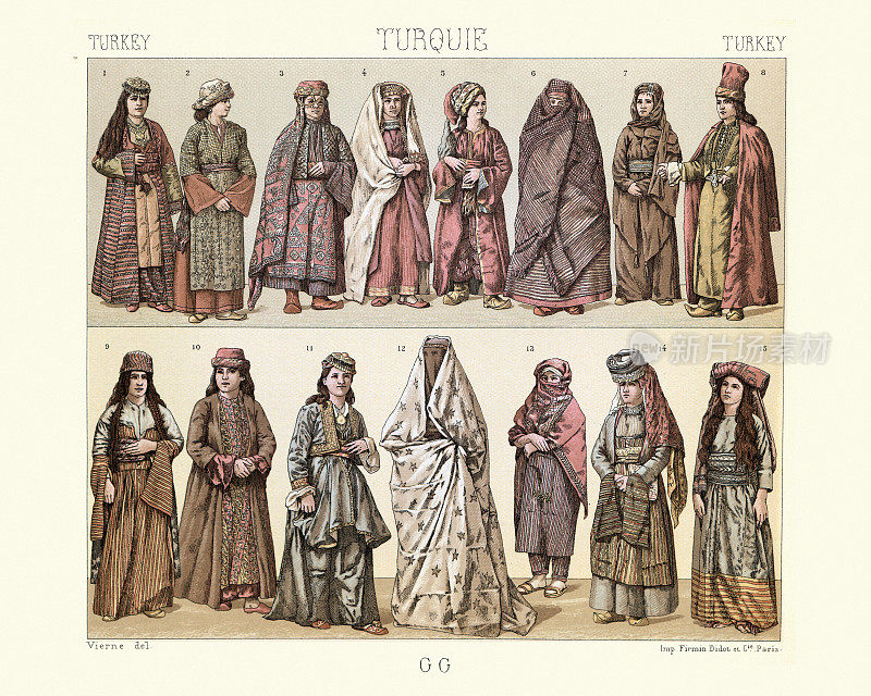 奥斯曼帝国的传统服饰，妇女的城市服饰和室内服饰