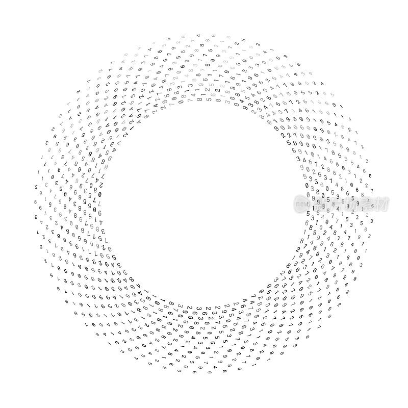 圆形轨道上随机数形状的甜甜圈。
