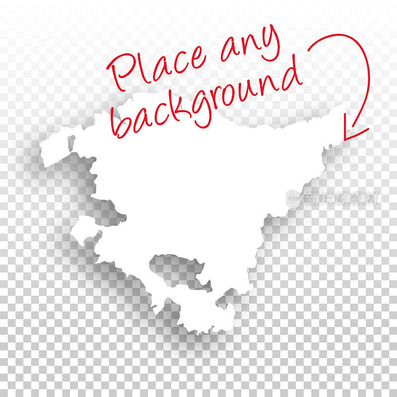 巴斯克国家地图设计-空白背景