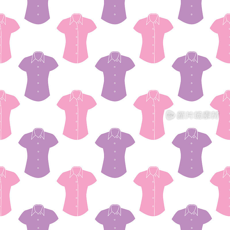 粉红色和紫色衬衫无缝模式