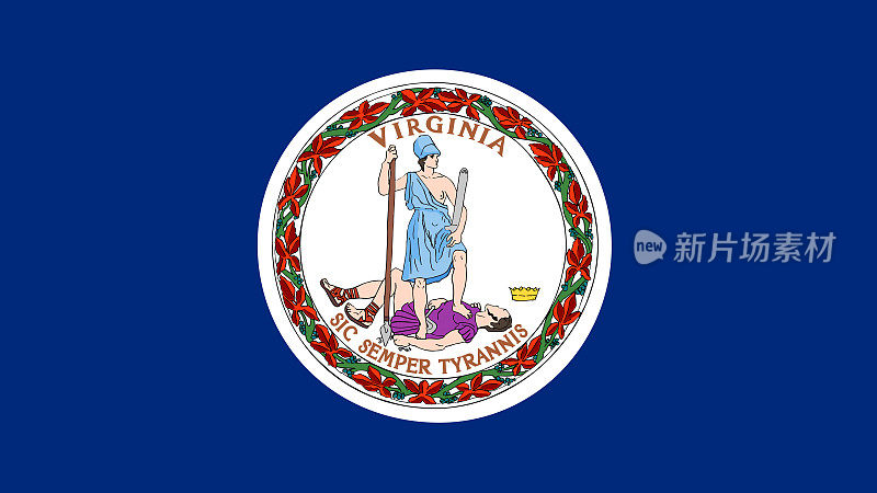 弗吉尼亚州国旗Eps文件-弗吉尼亚州国旗矢量文件