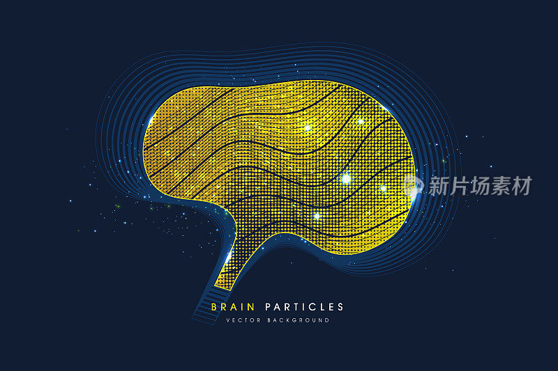 黄金人脑具有几何图案