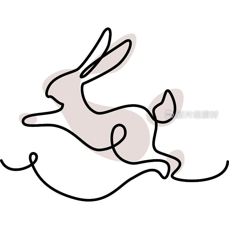 根据中国历法，蹦蹦跳跳的兔子是新年的象征