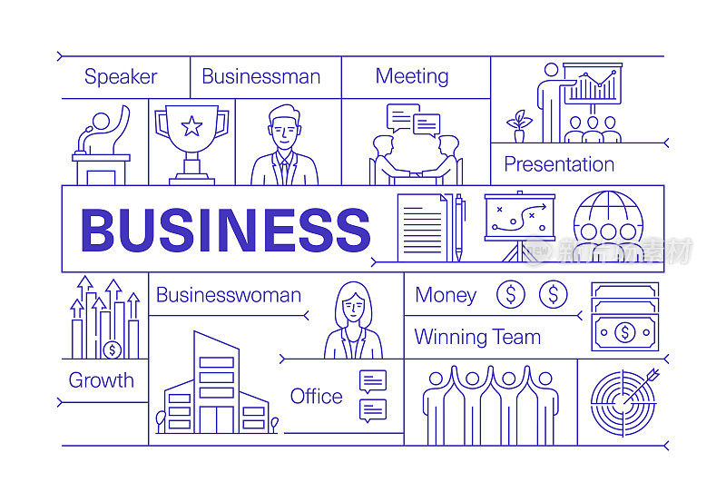业务线图标集和横幅设计