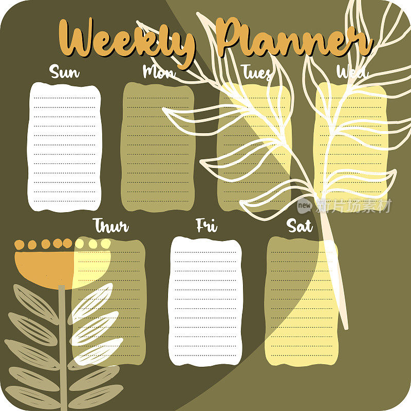 每月计划，每周计划，习惯跟踪模板和示例。模板议程，时间表，计划，清单，子弹日记，笔记本和其他文具。Hygge主题。