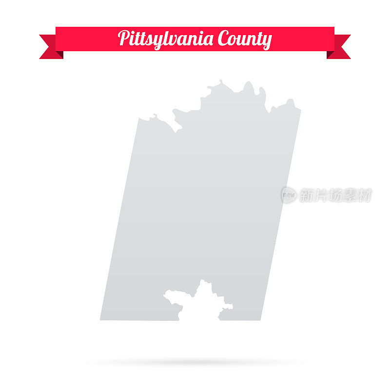 宾夕法尼亚州，弗吉尼亚州。白底红旗地图