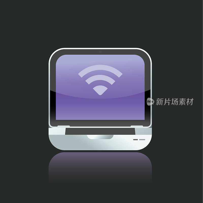 Wifi信号笔记本电脑应用程序图标