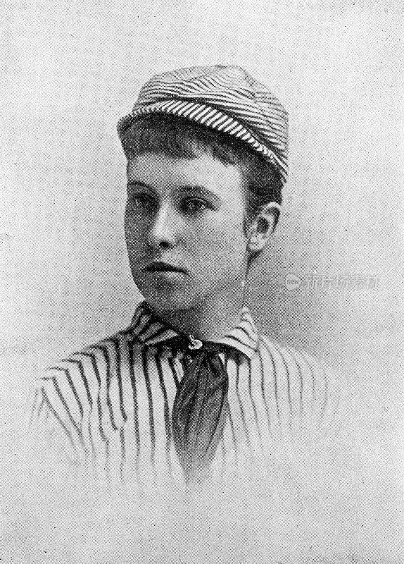 1889年的运动和消遣:女子网球，艾德琳・罗宾逊