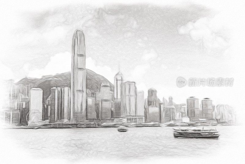 香港与过滤草图外观