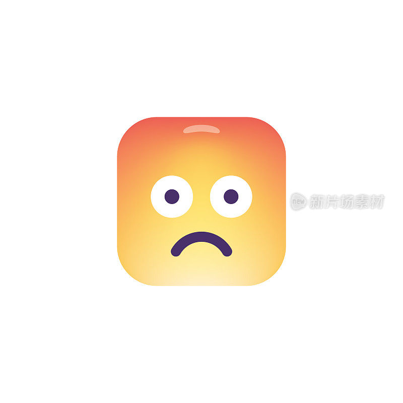 Emoticon设计立方体形状颜色渐变