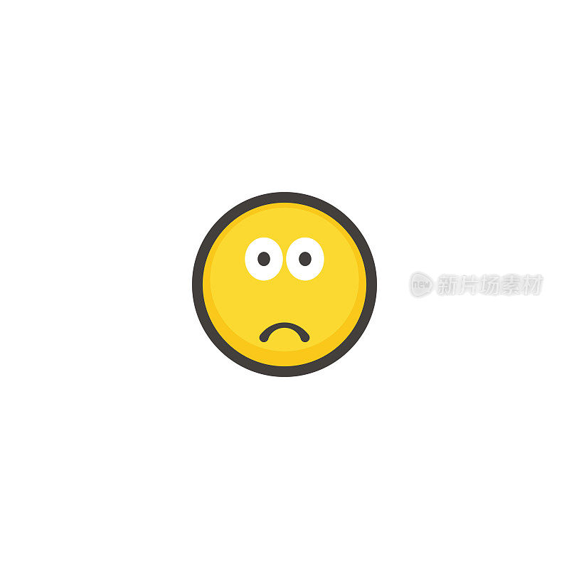 Emoticon平面设计轮廓线