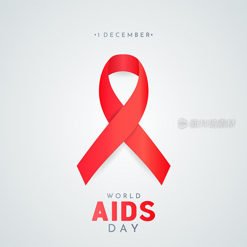 世界艾滋病日海报。向量