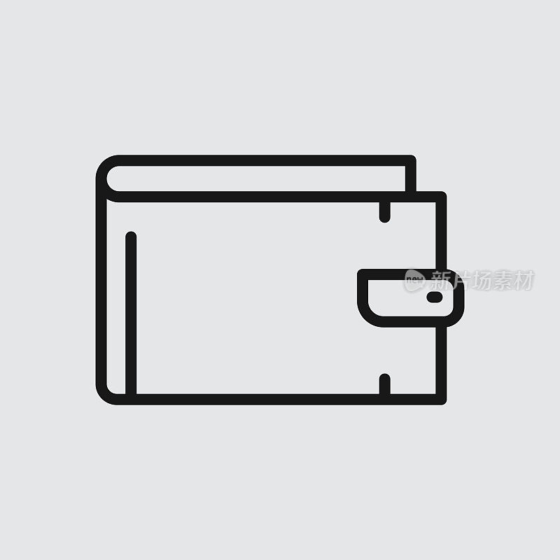 带有可编辑描边的金融行图标