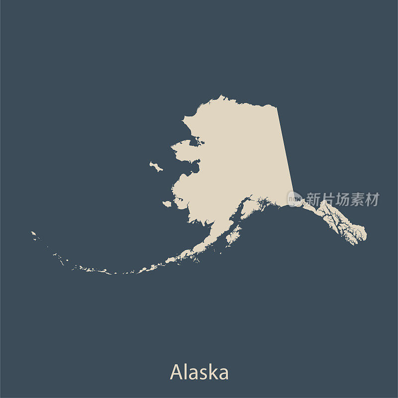 阿拉斯加的地图