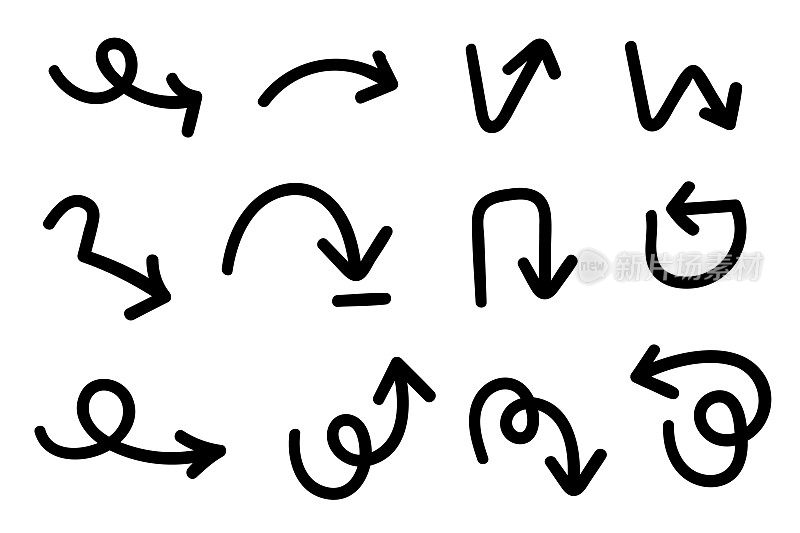 箭头符号手绘图