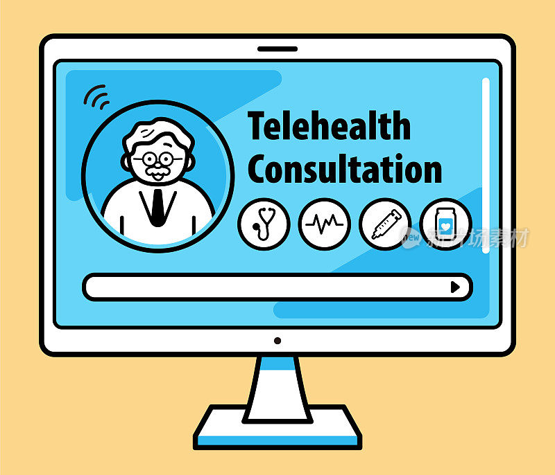通过计算机或视频电话与医疗保健提供者进行远程医疗或远程保健咨询