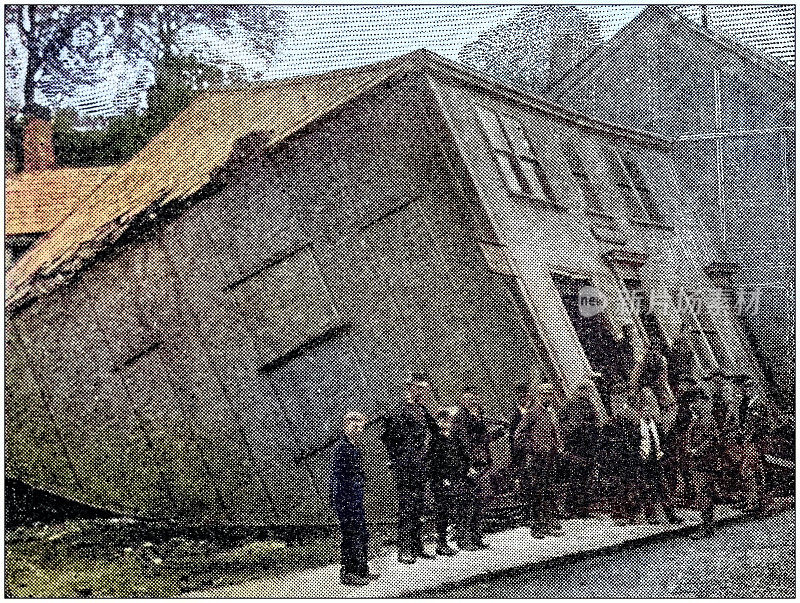 古董照片:诺斯威奇正在坍塌的城市