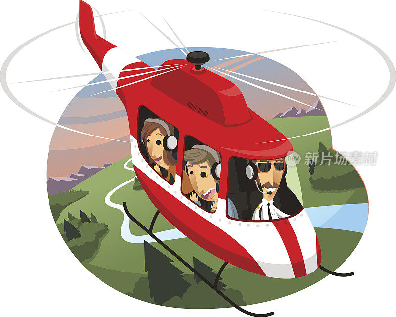 直升机观光地标航空旅行