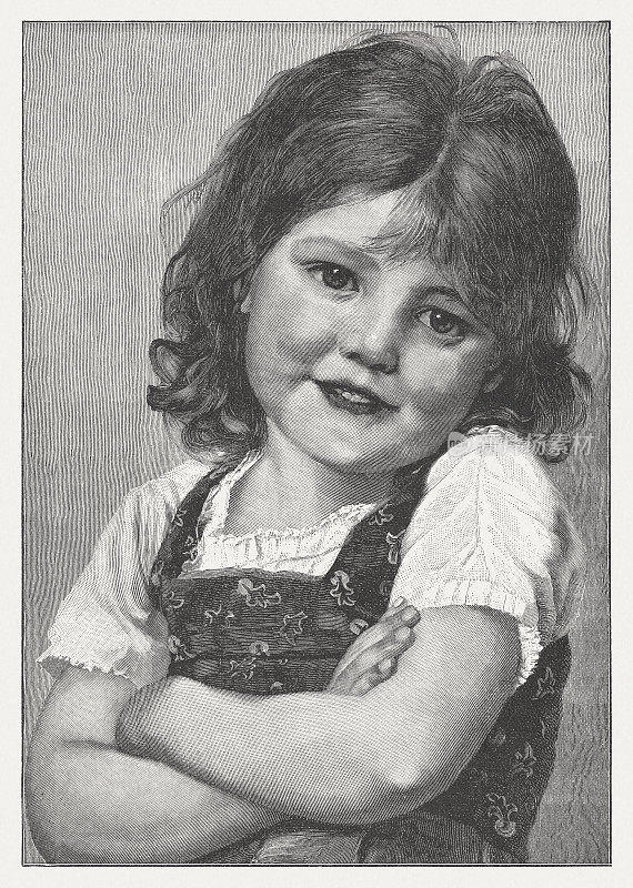 《快乐女孩》木刻版，1895年出版
