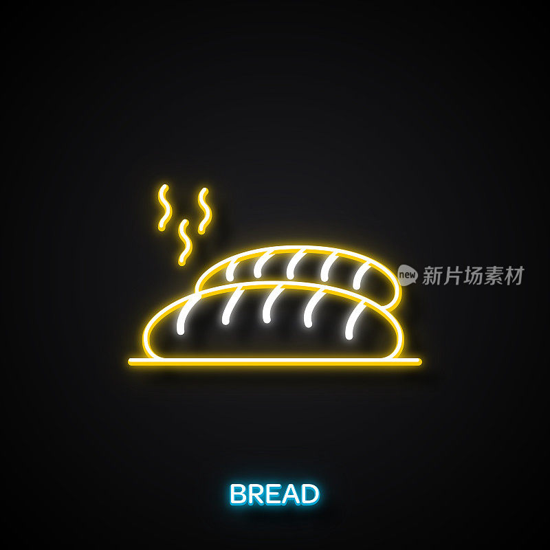面包霓虹风格，设计元素