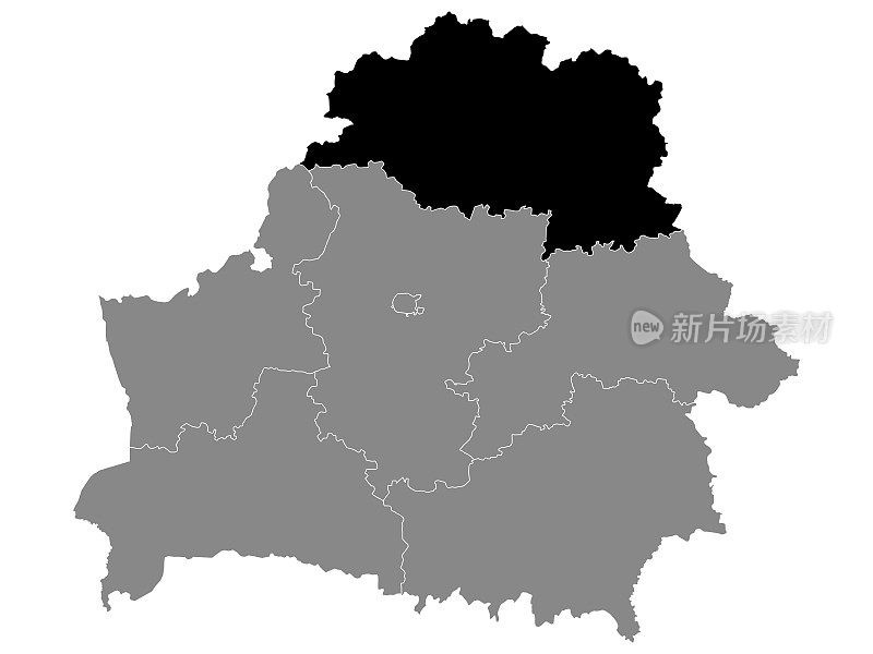 维捷布斯克地区(维捷布斯克州)位置图