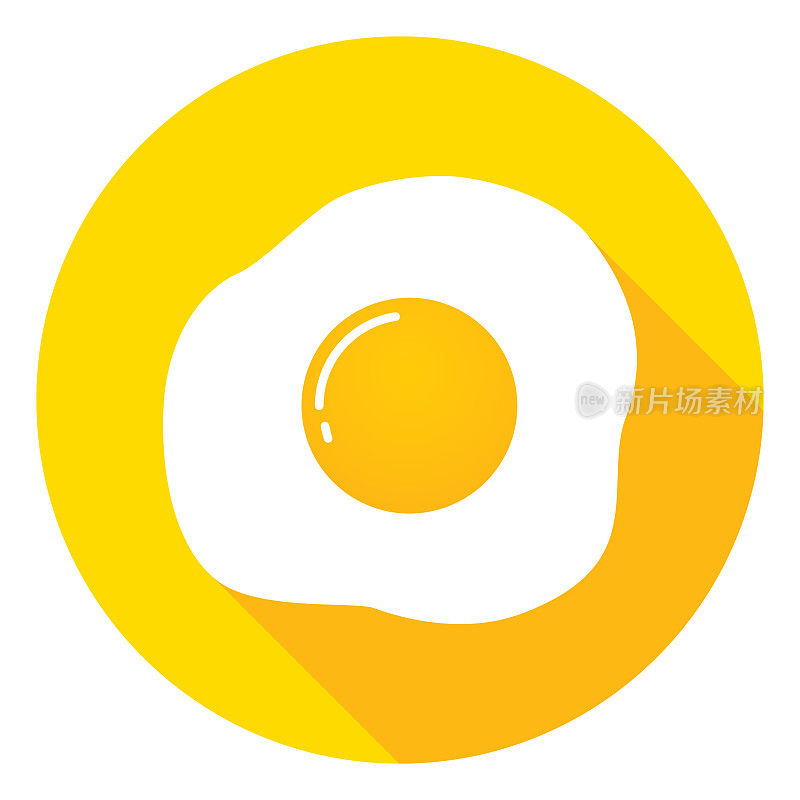 黄色圆圈煎蛋图标