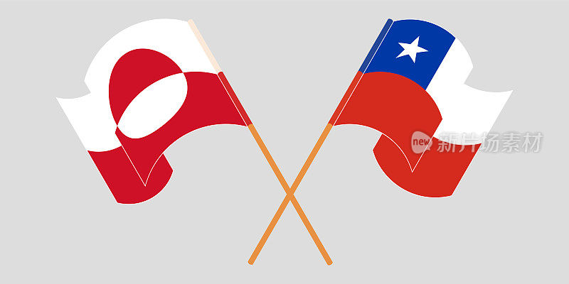 格陵兰岛和智利的旗帜