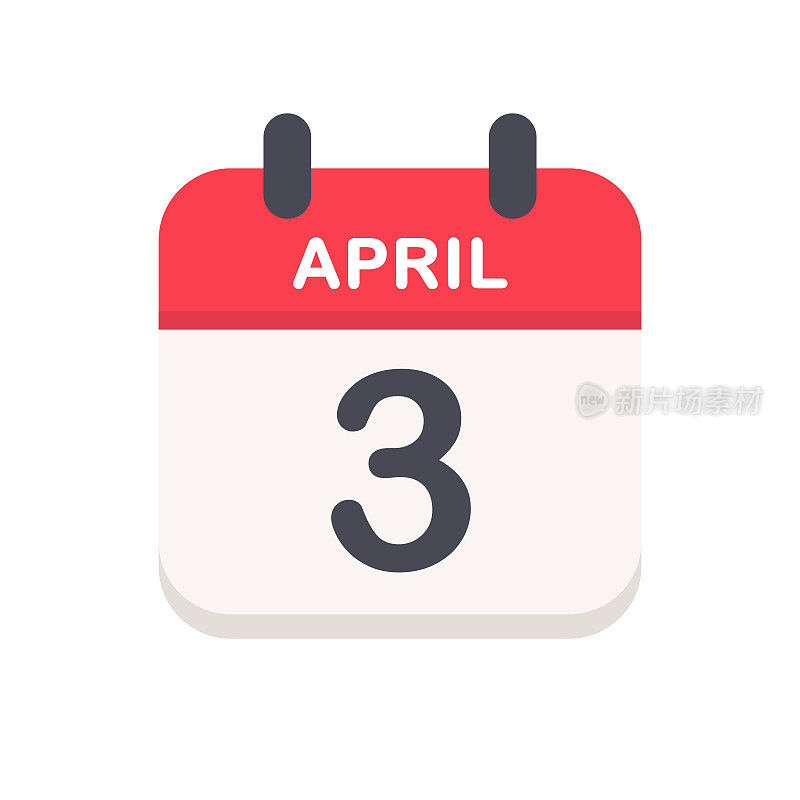 4月3日-日历图标