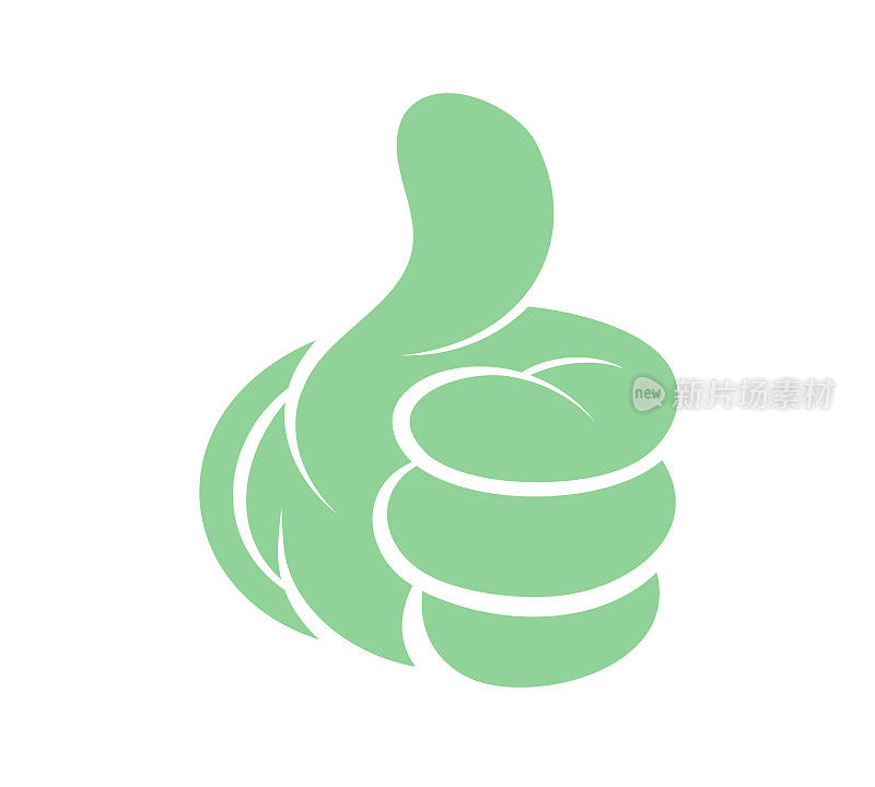 大拇指卡通风格的绘画