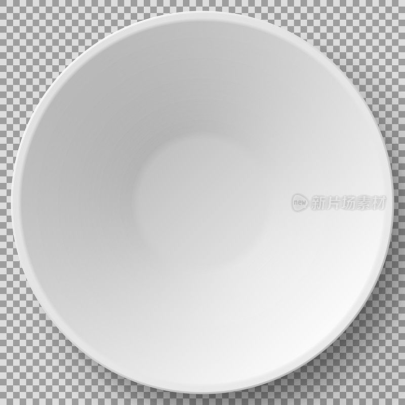空白瓷三维板。用于餐厅上菜的炊具、瓷器、陶器元素